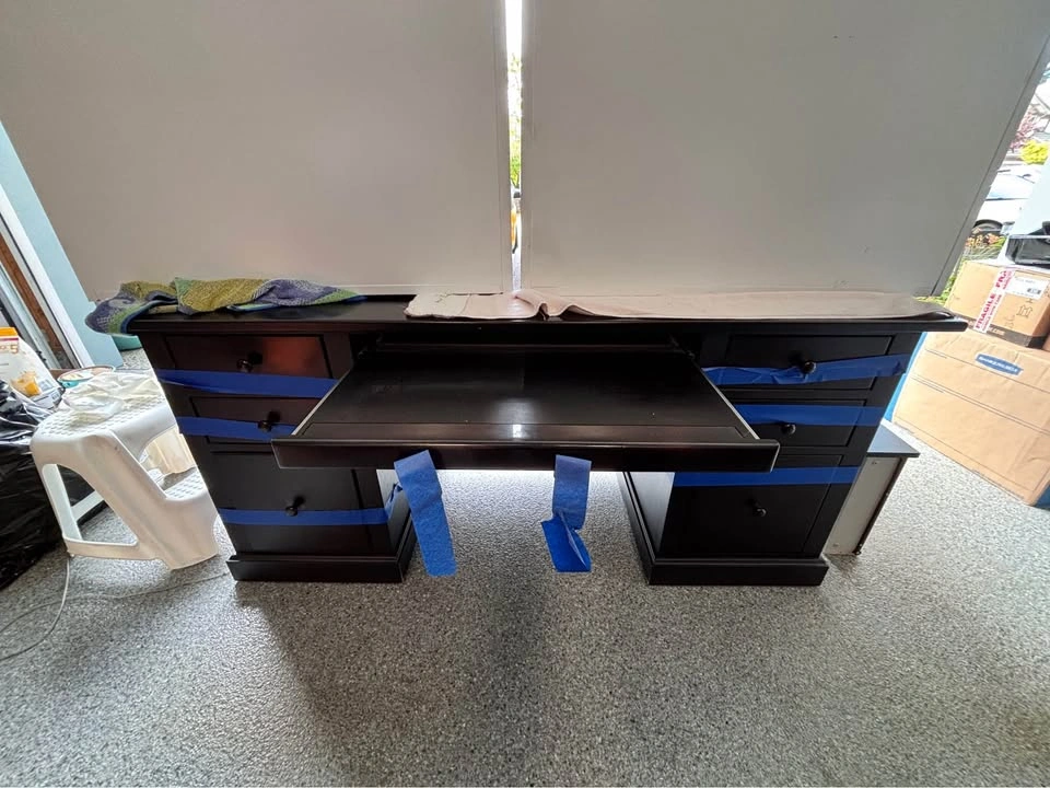 Executive Pedestal Desk — Dark Espresso Wood - photo 3