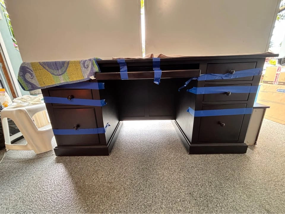 Executive Pedestal Desk — Dark Espresso Wood - photo 4