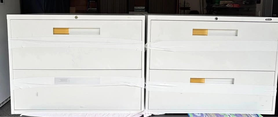 2 Global Lateral Filing Cabinets — White, 2-Drawer (Pair)