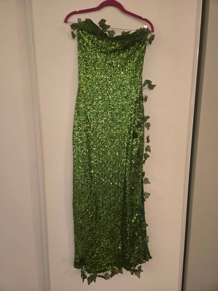 Long Green Sequin Poison Ivy Costume - photo 3