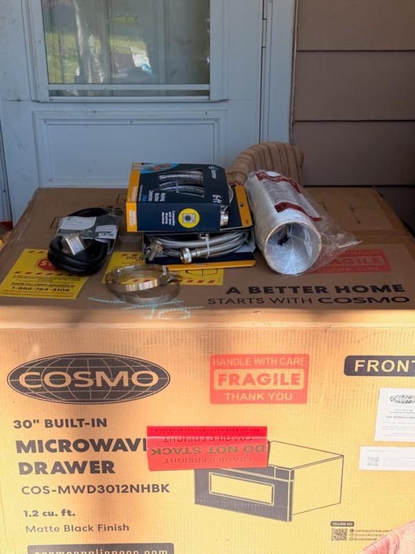 NEW Cosmo 30” Built-In Microwave Drawer (Matte Black) - photo 3