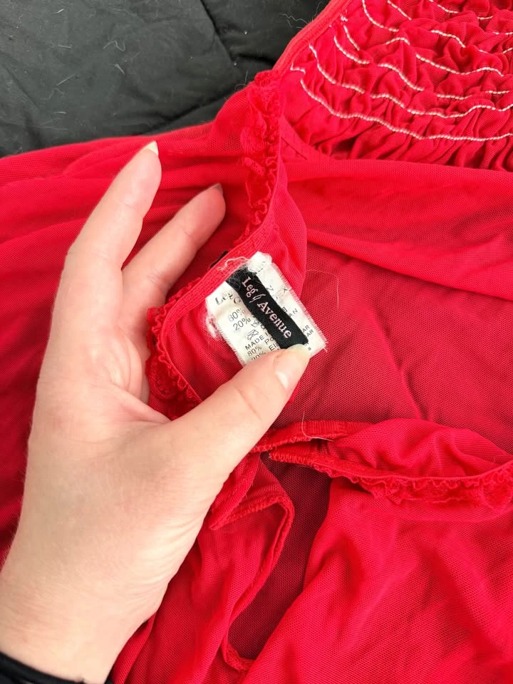 leg avenue red babydoll lingerie - photo 3