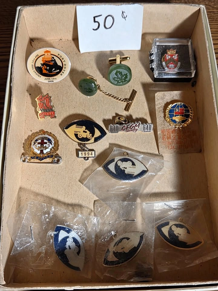 50¢ Assorted Pins and Charms