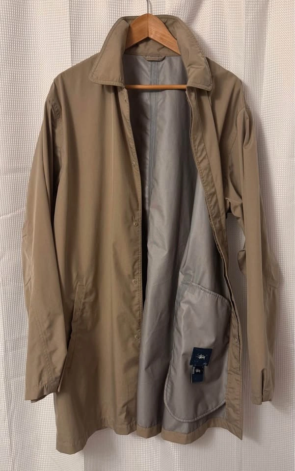 Stüssy Nylon Trench Coat #115240 Khaki Men’s XL NWOT - photo 2