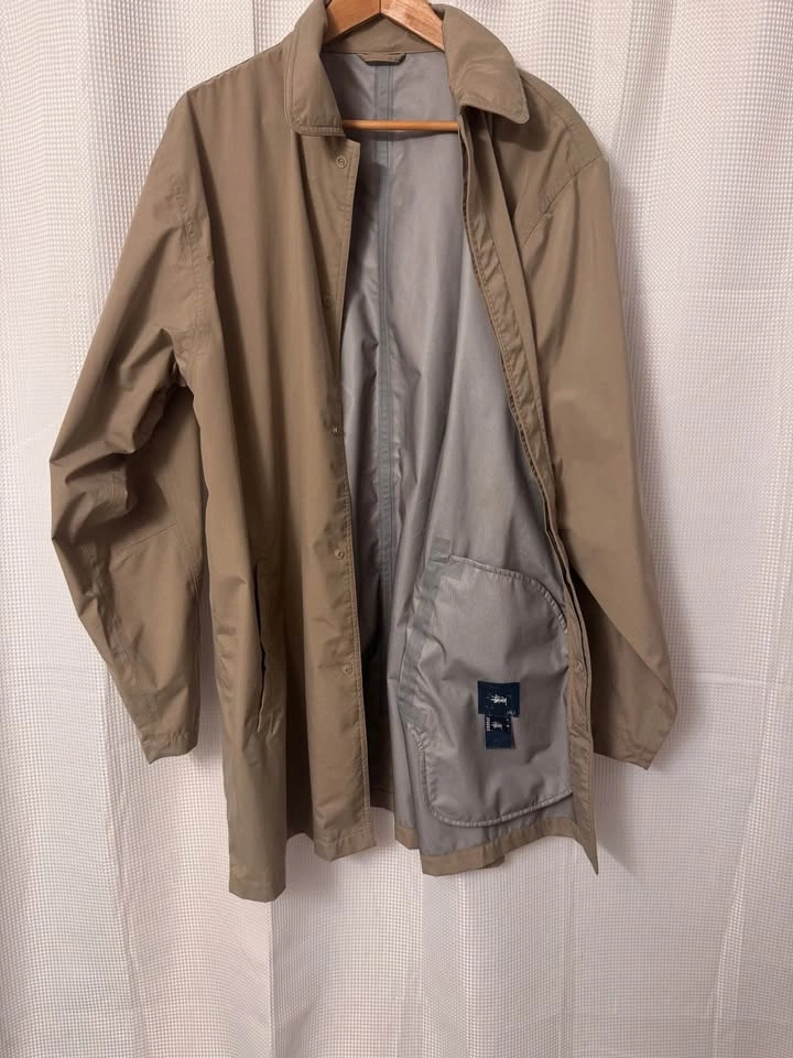 Stüssy Nylon Trench Coat #115240 Khaki Men’s XL NWOT - photo 4