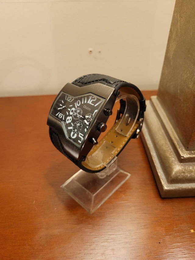 Brand New Oulm Black Dual Time Men's Watch - photo 2