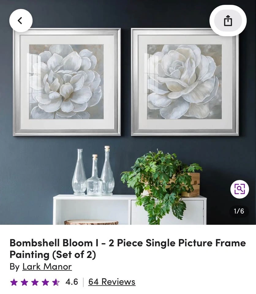 Lark Manor Bombshell Bloom I - 2 Piece Framed Painting Set - photo 3