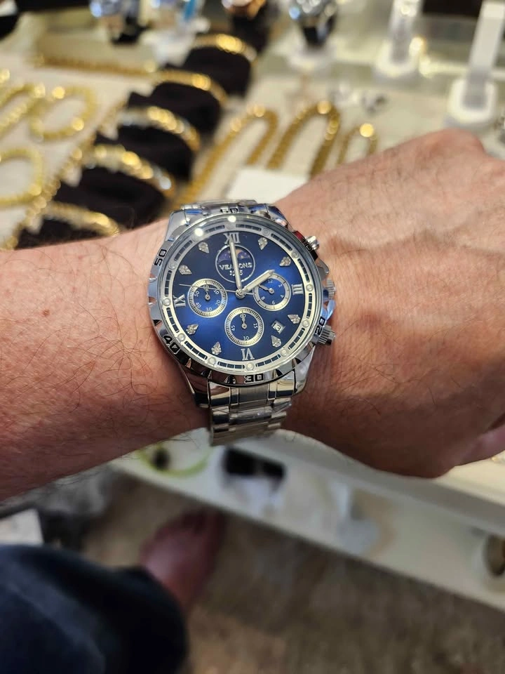 Veadons 1985 Chronograph Watch with Blue Dial - photo 5