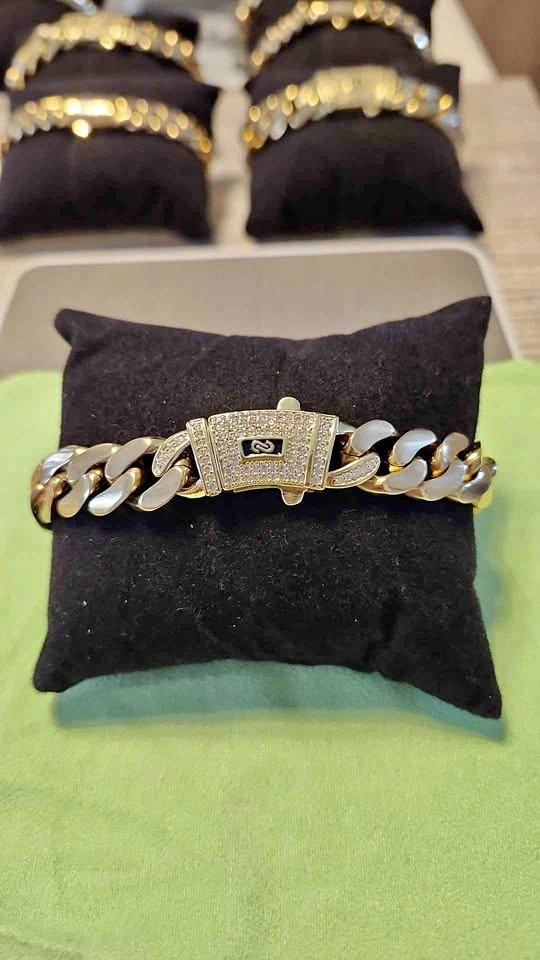 14K Gold Vacuum Plated Monaco Cuban Link Bracelet