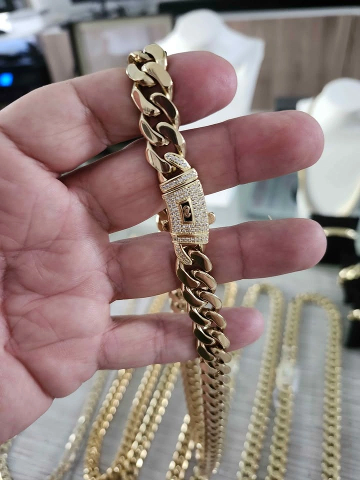 14K Gold Vacuum Plated Monaco Cuban Link Bracelet - photo 2
