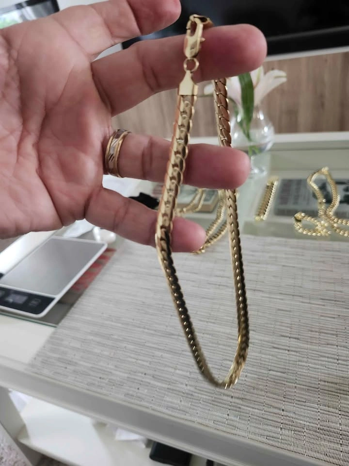 14K Gold Plated Curb Link Chain Necklace - photo 2
