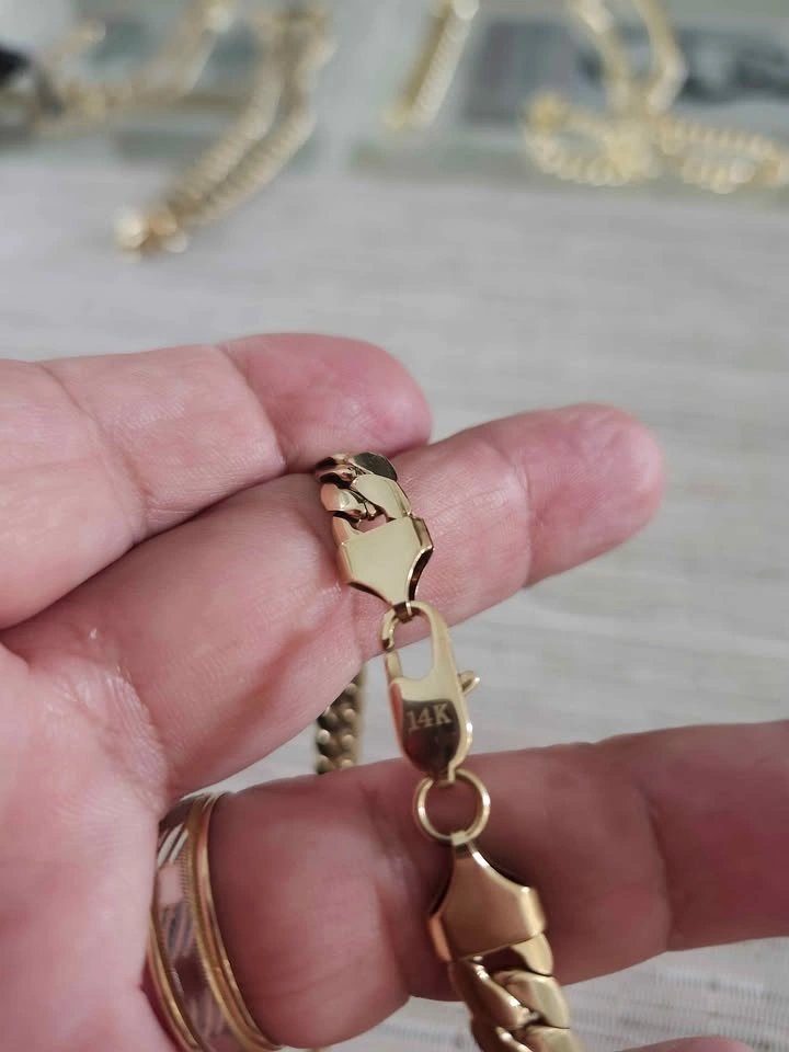 14K Gold Plated Curb Link Chain Necklace - photo 3