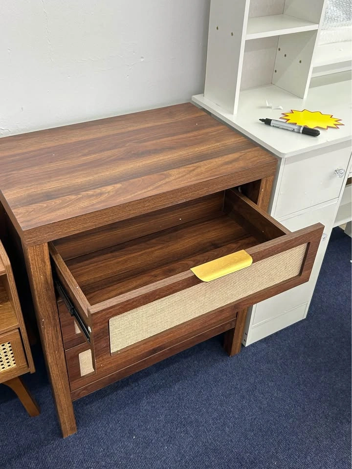 Brand New Walnut Bedside Table, 3-Tier Wooden Nightstand - photo 5