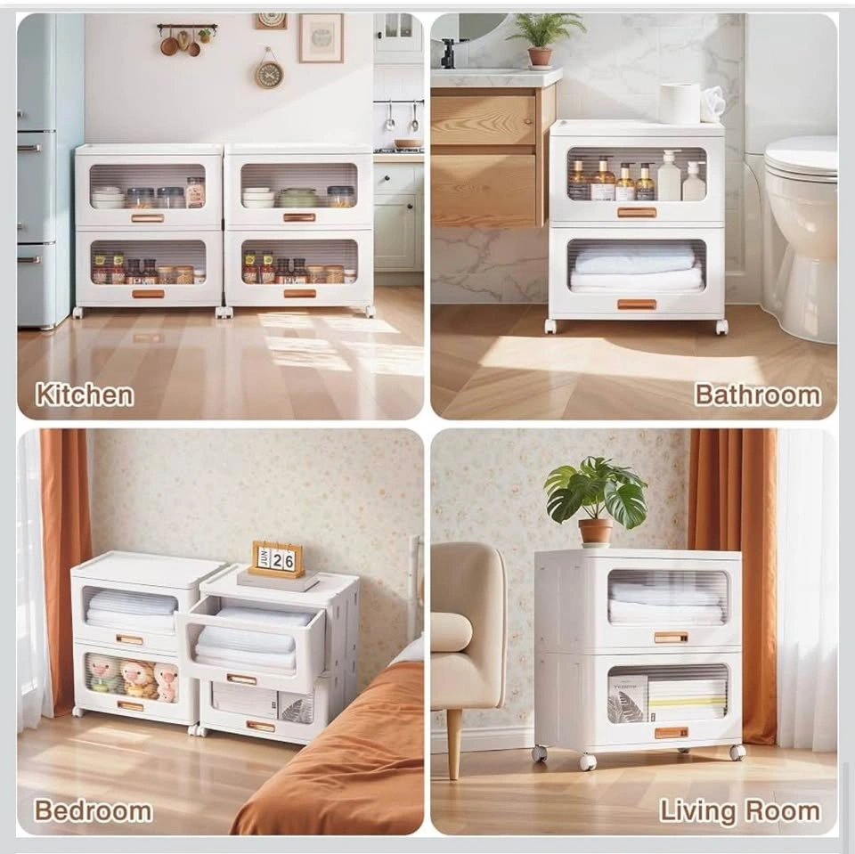 Storage Cabinet with Drawer and Stackable Bins - photo 4