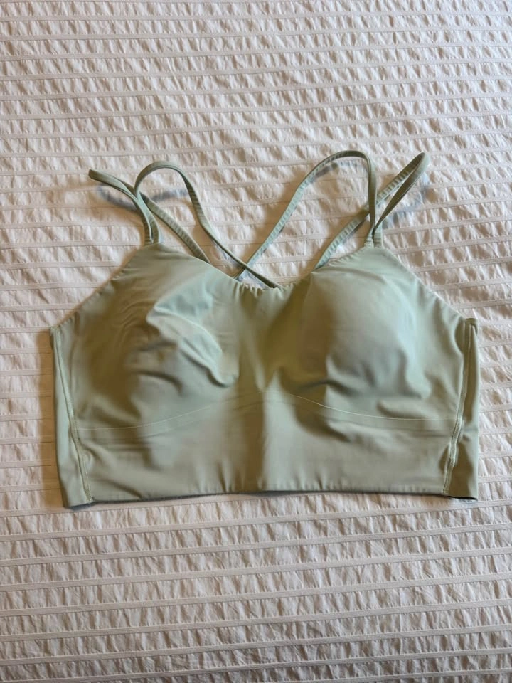 Lululemon Like a Cloud Longline Bra sage green - size 12 - photo 2