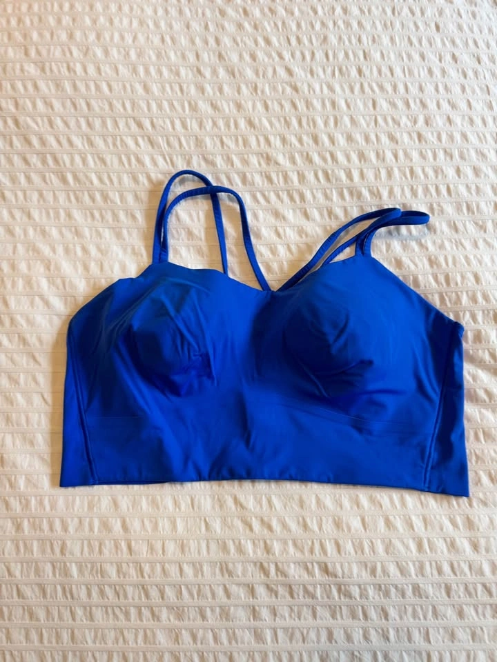 Lululemon Like a Cloud Longline Sports Bra Blue - size 14 - photo 2