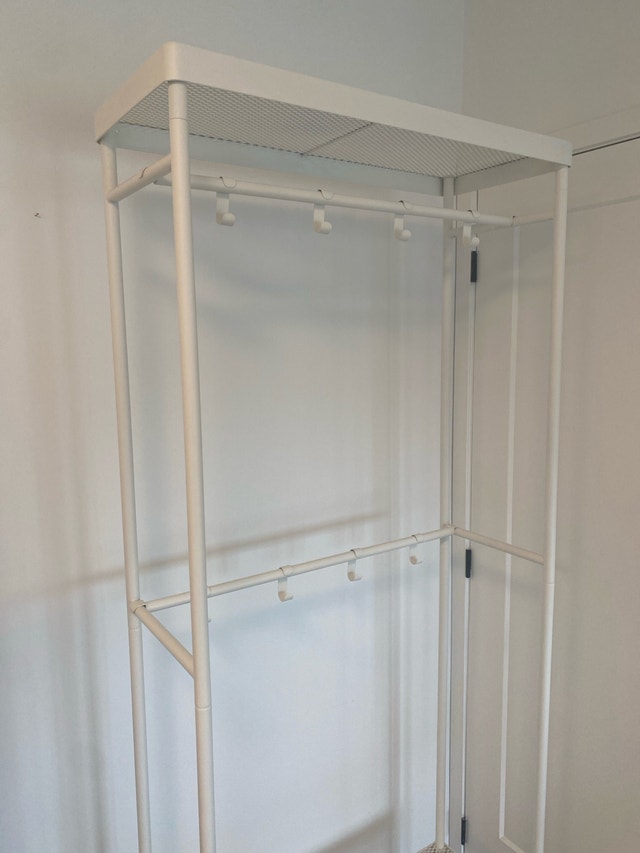 IKEA coat rack with shoe storage