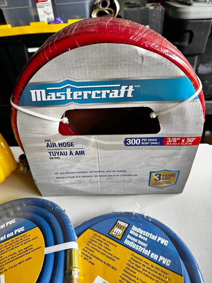 Air Hose Bundle - New/Unused - Mastercraft 50ft + 3 Whip Hoses
