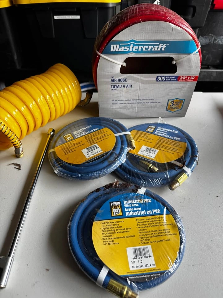 Air Hose Bundle - New/Unused - Mastercraft 50ft + 3 Whip Hoses - photo 3