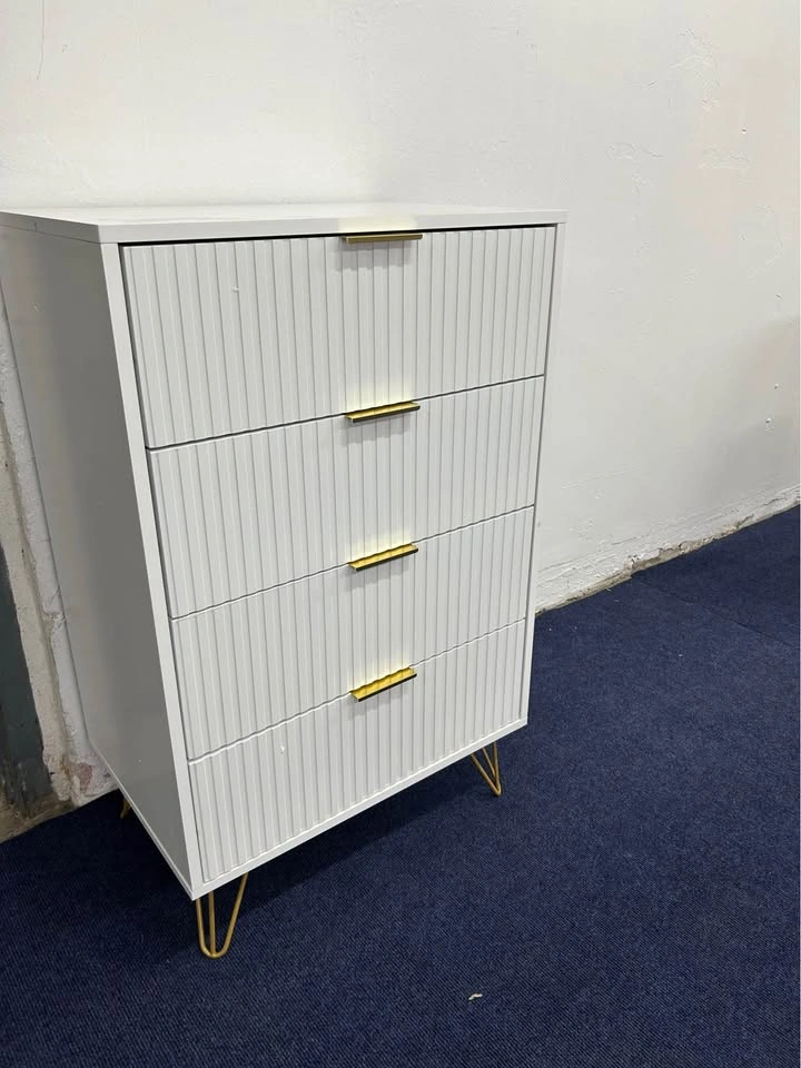 4 Drawer Dresser, Tall Storage Chest with Metal Legs - photo 2