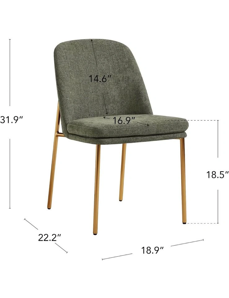 CHITA Modern Dining Chairs Set of 2 – Moss Green - photo 4