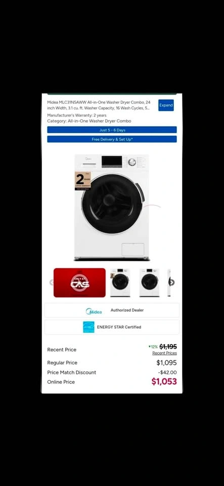 All-in-One Washer Dryer Combo - photo 2