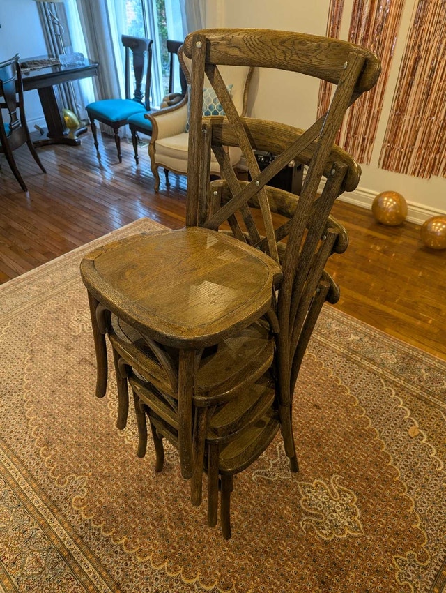 Cross Back French Chairs