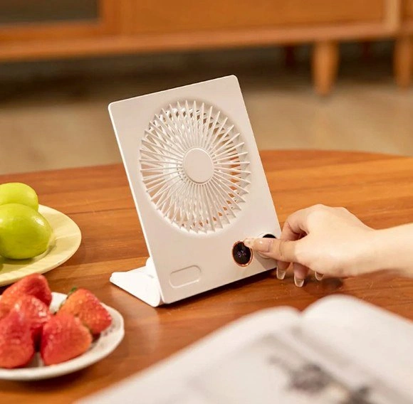 Ultra Thin Table Fan — Foldable, Stepless Speed Control