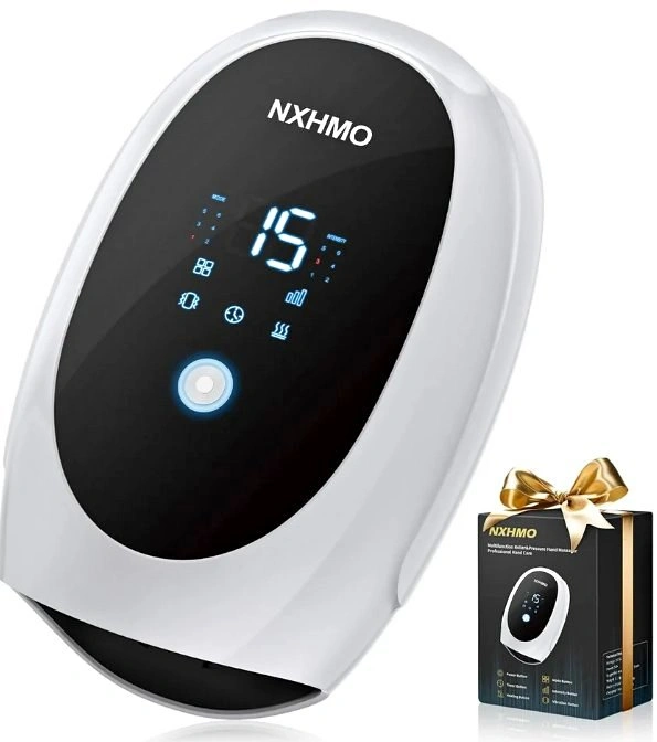 Cordless Hand Massager with Heat, Air Compression & Vibration