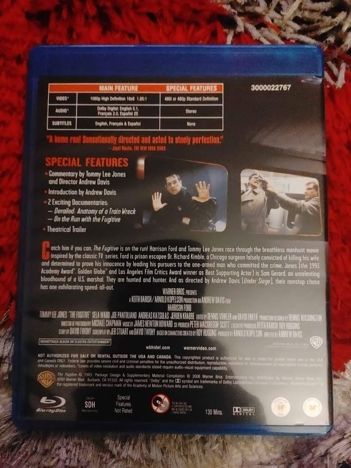 THE FUGITIVE BLU RAY - photo 2