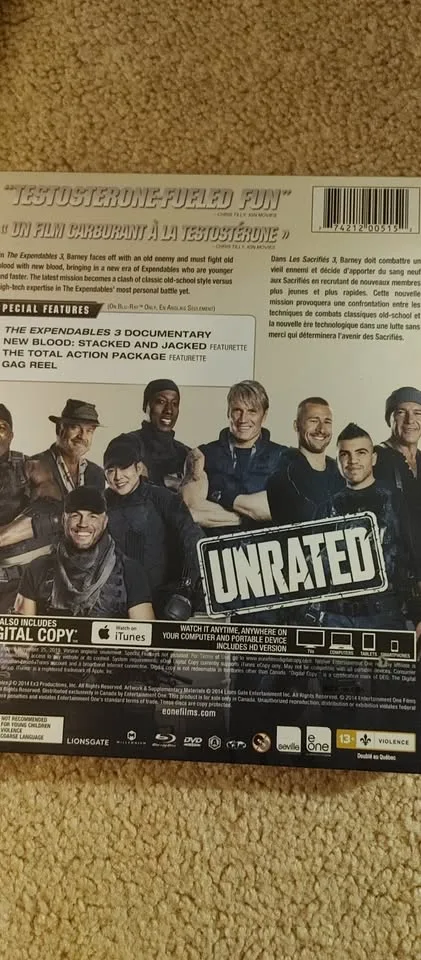 THE EXPENDABLES 3 BLU RAY WITH SLIP image indicator(2)