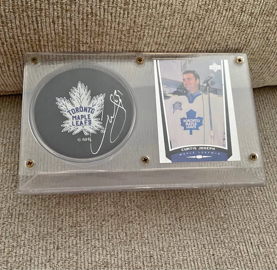 Curtis Joseph (Kujo) Signed Toronto Hockey Puck