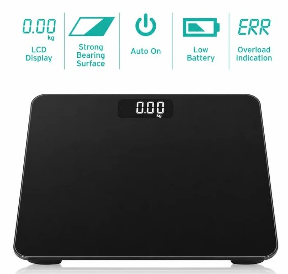 Digital Body Weight Scale — LCD Display, Tempered Glass - photo 2