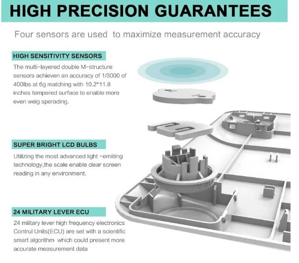 Digital Body Weight Scale — LCD Display, Tempered Glass - photo 3