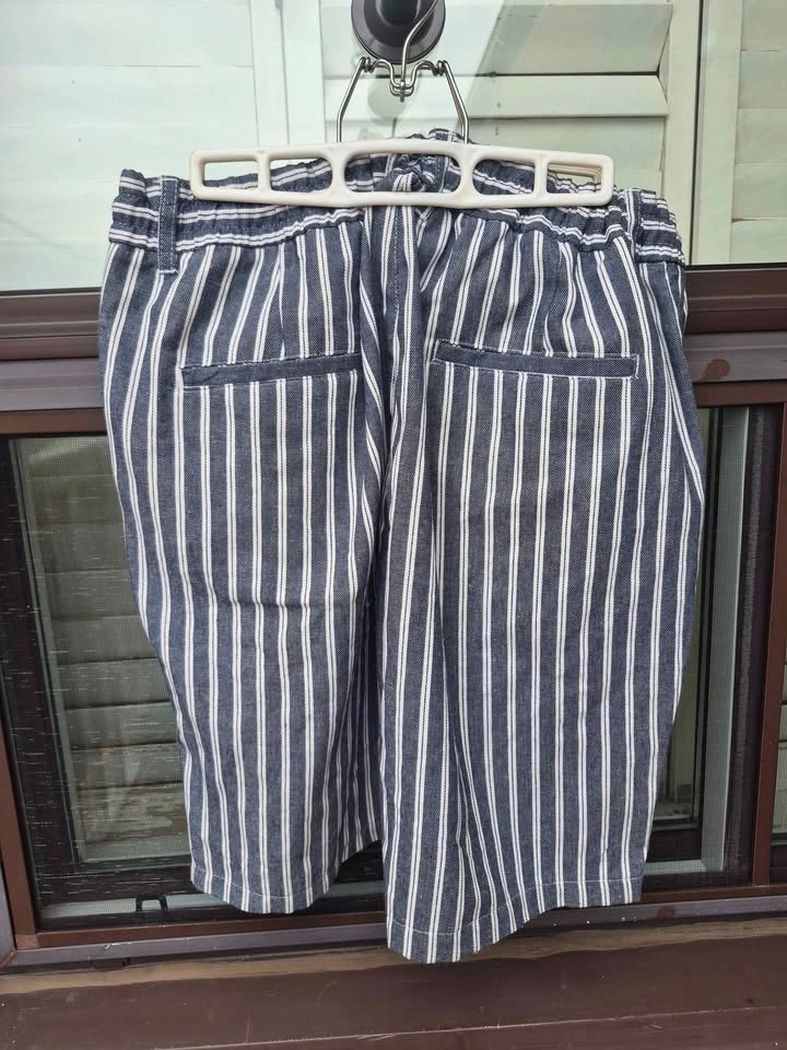 Chromosome Striped Linen Blend Shorts Size 40 - photo 2