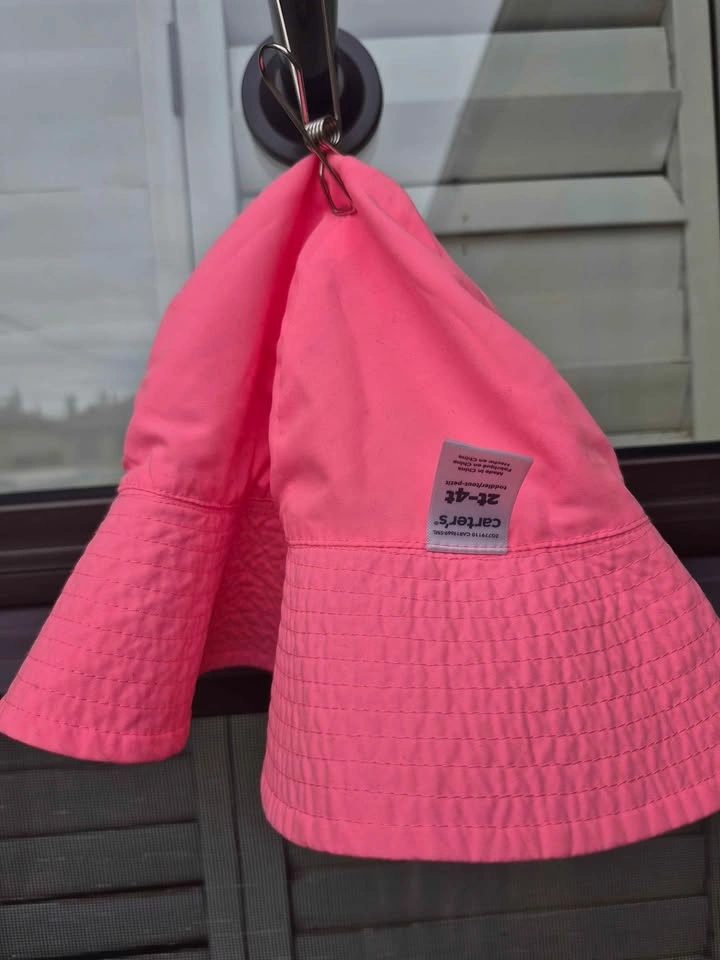 Carter's Pink Flower Bucket Hat Size 2T-4T - photo 3