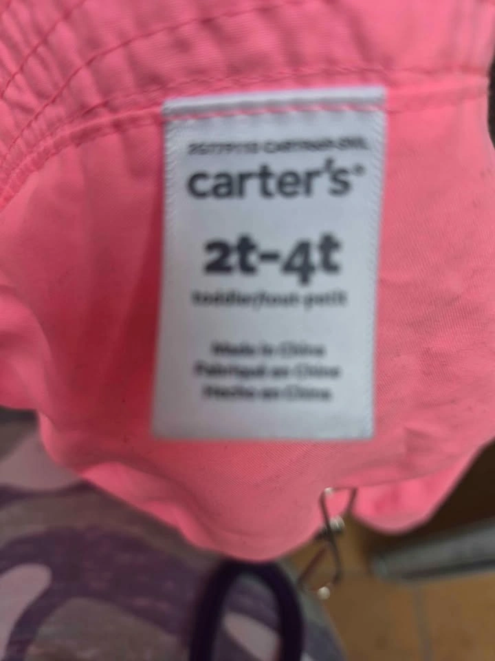 Carter's Pink Flower Bucket Hat Size 2T-4T - photo 4