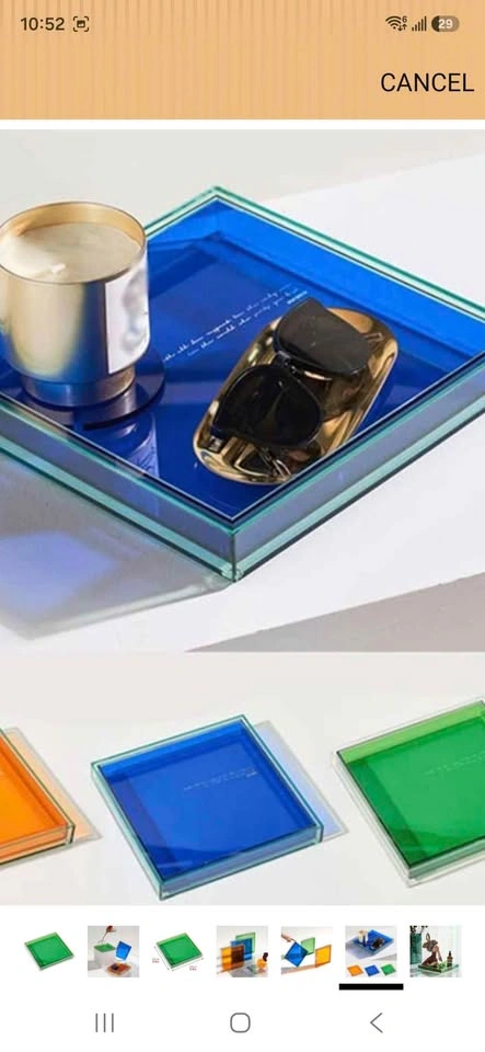 Purple Acrylic Square Tray - photo 4