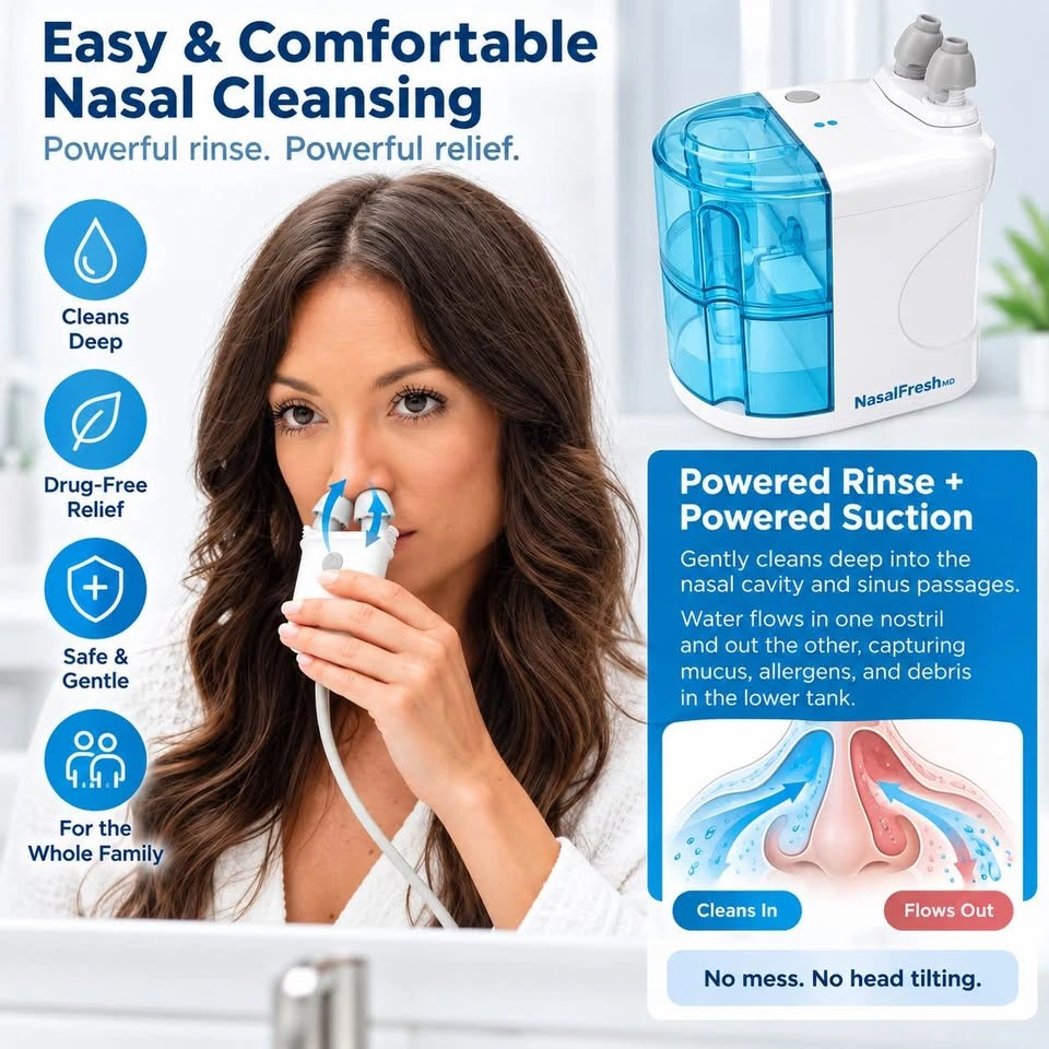 NasalFresh MD Powered Nasal Irrigation System – Premium Bundle - photo 3