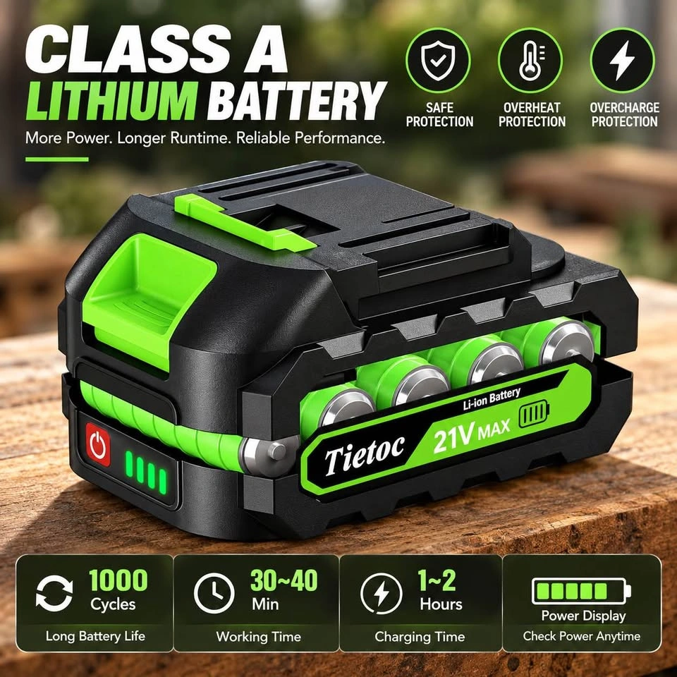 Tietoc 6-Inch Cordless Mini Chainsaw – 21V - photo 3