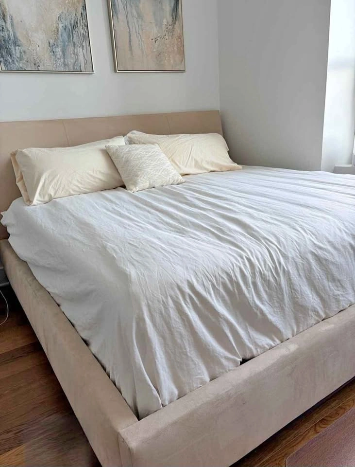 King Sized Bed Frame with Box Springs