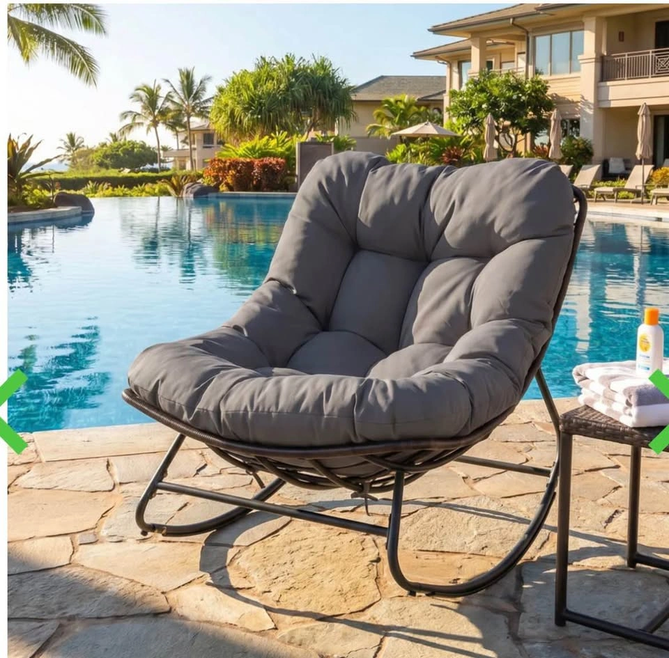 Outdoor Papasan Rocking Chair - photo 2