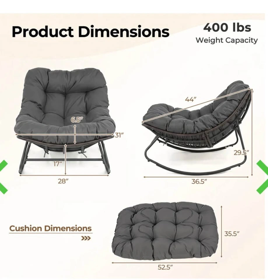 Outdoor Papasan Rocking Chair - photo 5