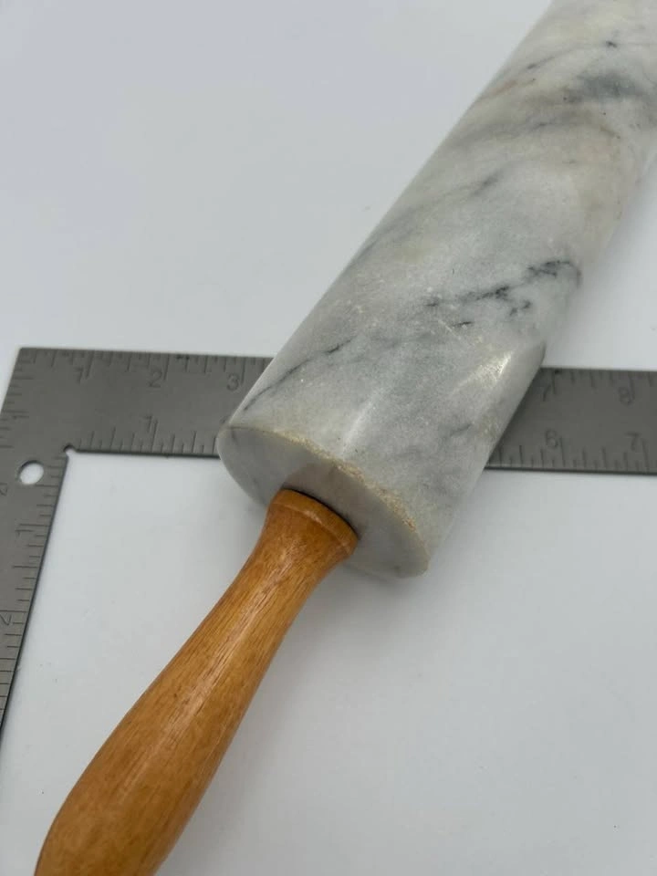 Heavy Marble Rolling Pin with Wooden Handles - photo 2