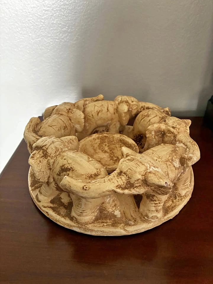 Ceramic elephant decor dish