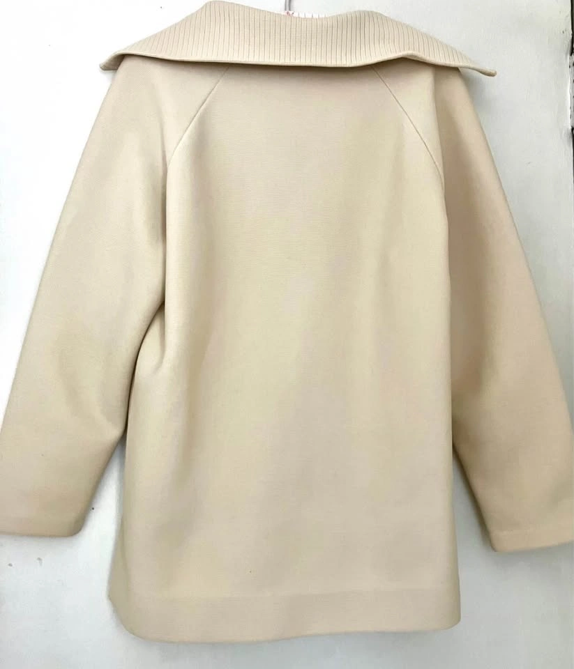Vintage Cream Knit Button-Up Jacket - photo 3
