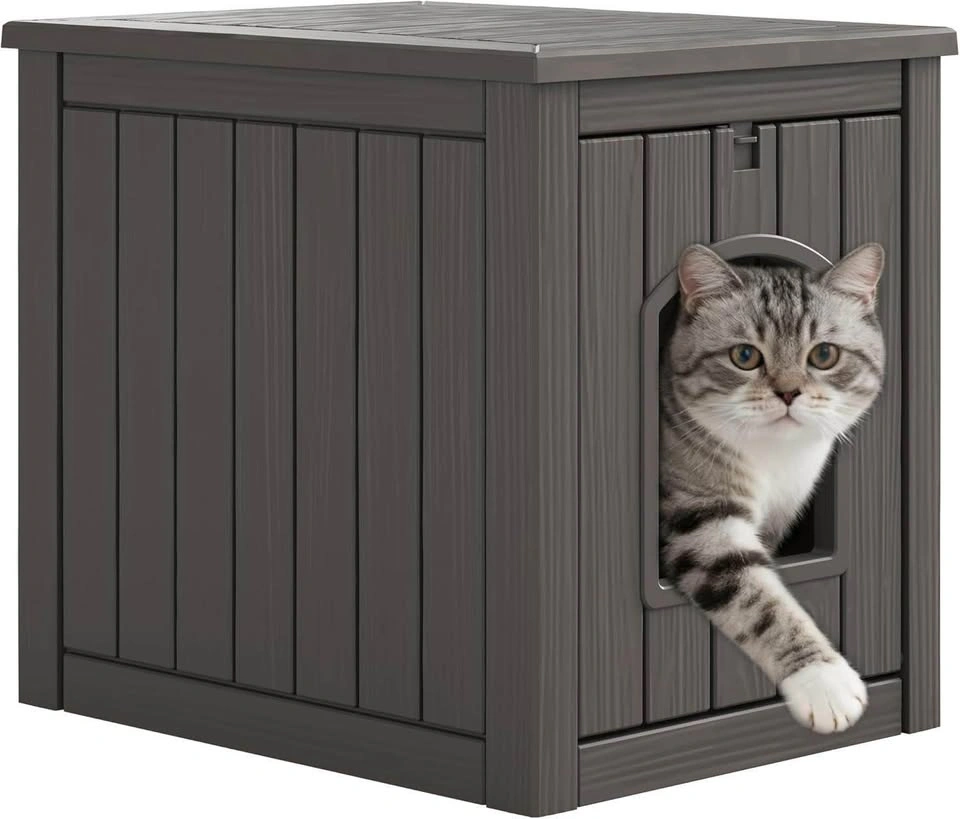 Grey Cat Litter Box