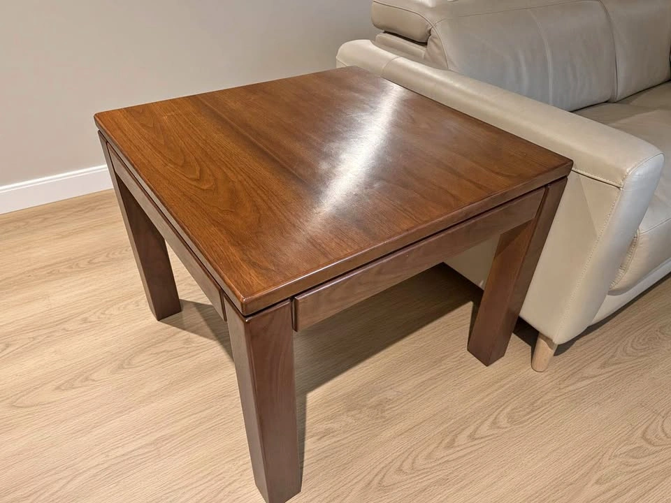 Teak MCM Square Table 29.75” × 24” H | Side, Game or Kids Table