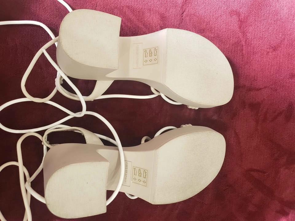Call It Spring Beige Platform Lace-Up Sandals Size 8.5 - photo 4