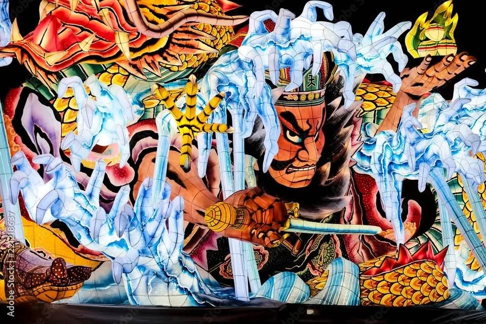 2018 Japanese Nebuta Festival Face Towel – “Dragon King and Take - photo 4